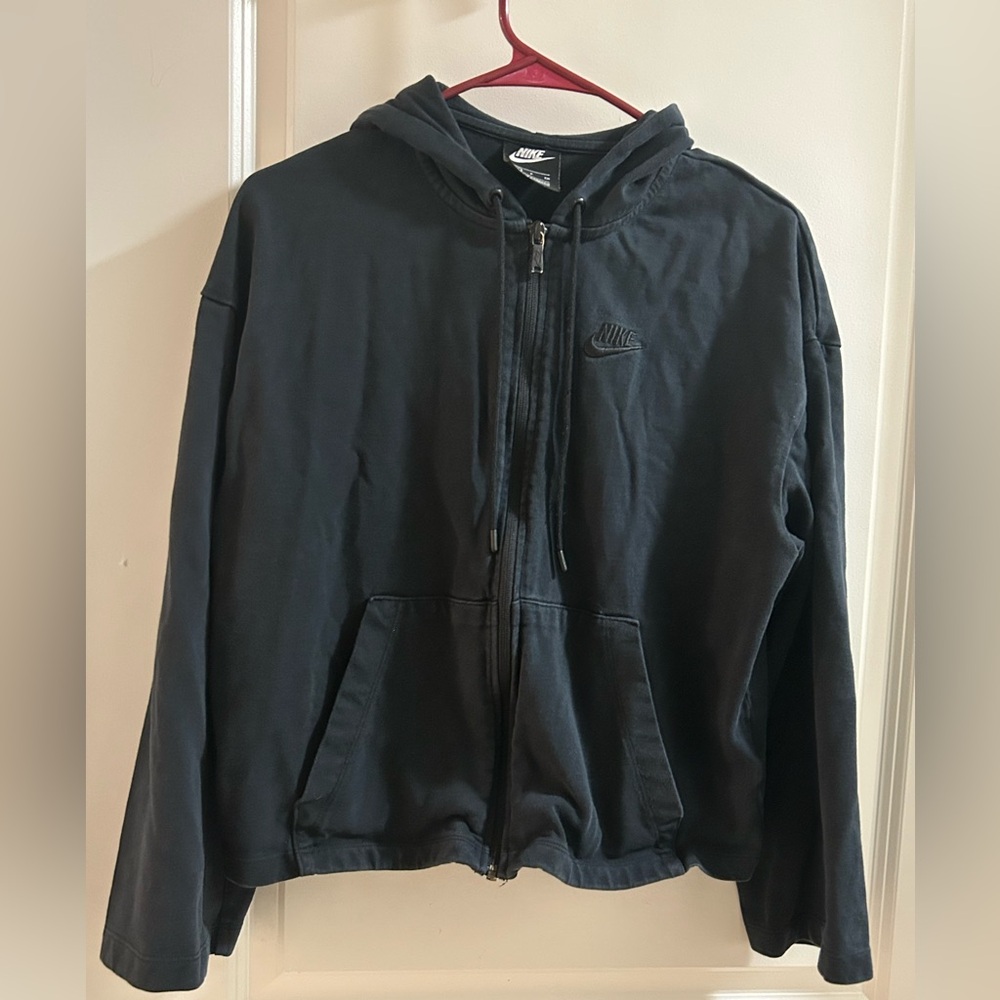 Nike Black flare sleeves Full-Zip Hoodie